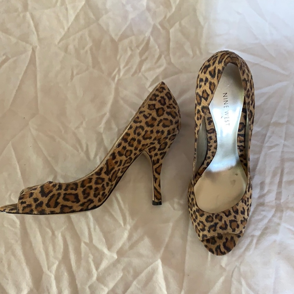 Cheetah print NINE WEST heels